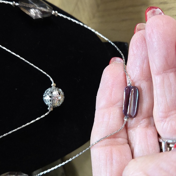 Elegant Multi-Color Beaded Necklace and Earring Set - Picture 3 of 4